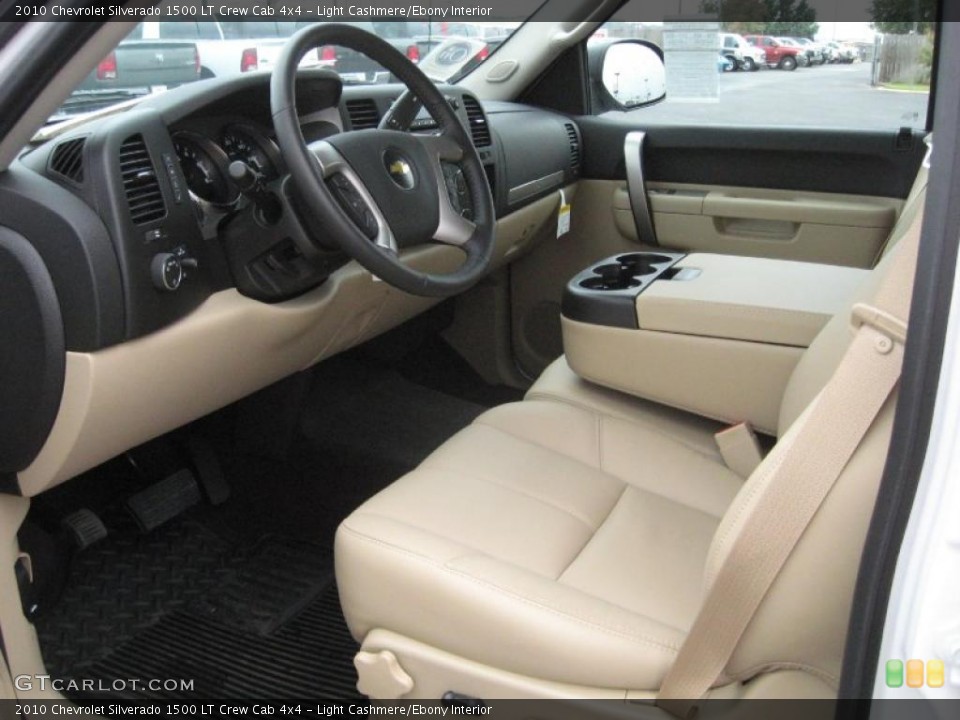 Light Cashmere/Ebony Interior Prime Interior for the 2010 Chevrolet Silverado 1500 LT Crew Cab 4x4 #38731573