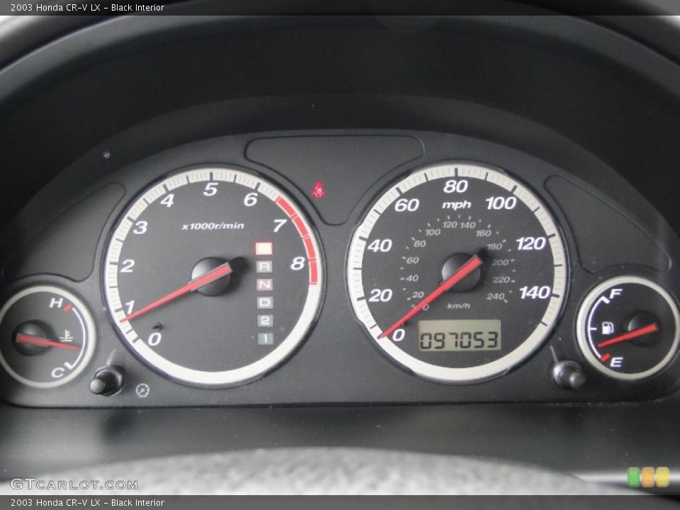 Black Interior Gauges for the 2003 Honda CR-V LX #38742004