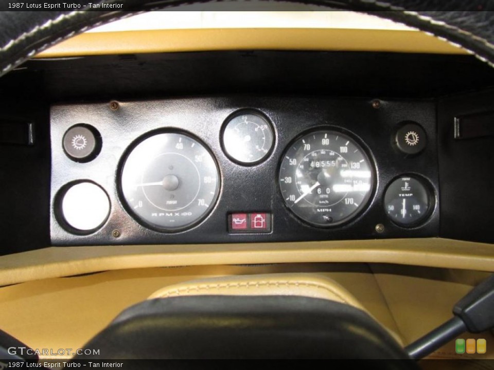 Tan Interior Gauges for the 1987 Lotus Esprit Turbo #38742372