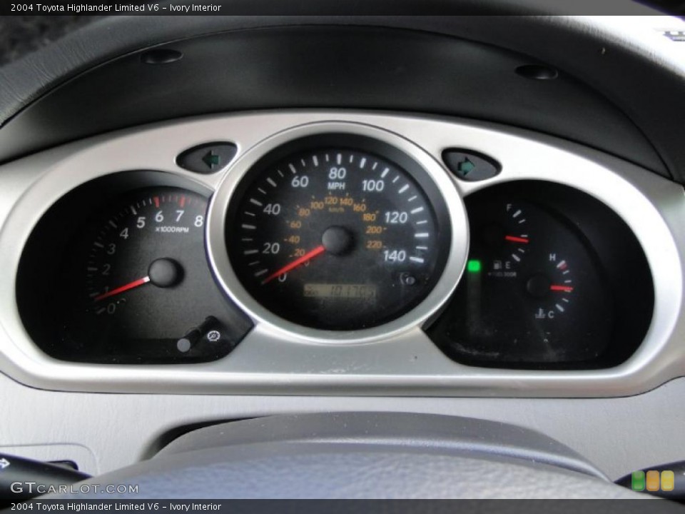 Ivory Interior Gauges for the 2004 Toyota Highlander Limited V6 #38742720