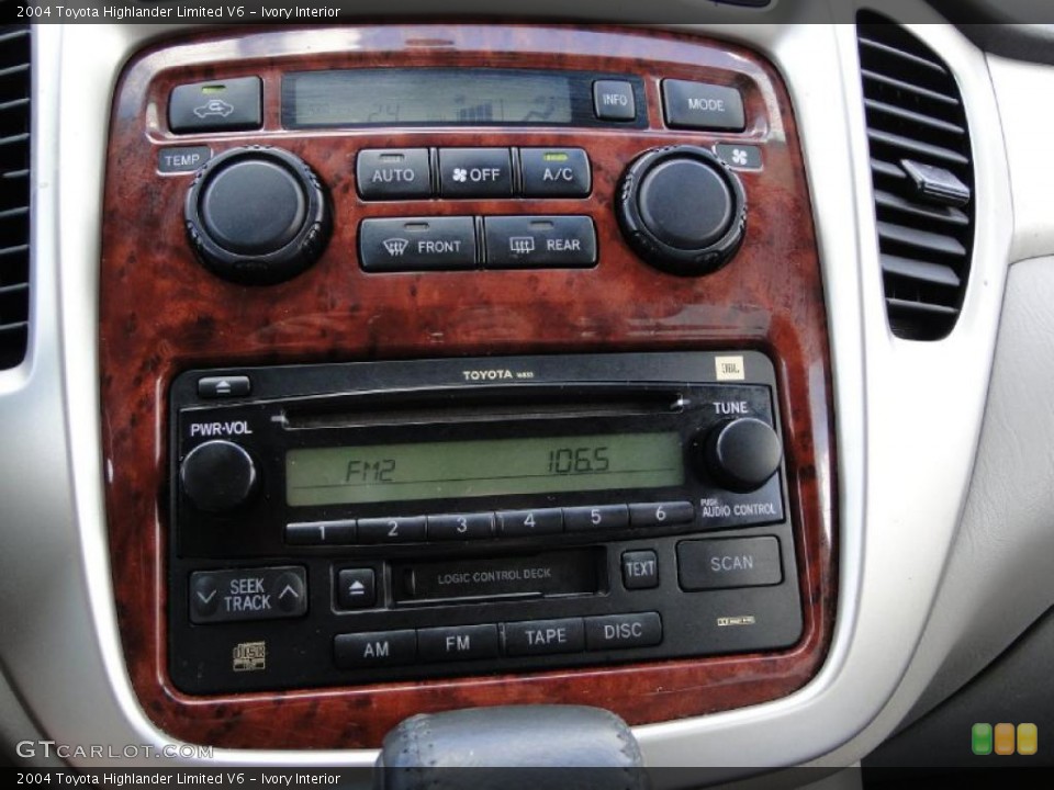 Ivory Interior Controls for the 2004 Toyota Highlander Limited V6 #38742784