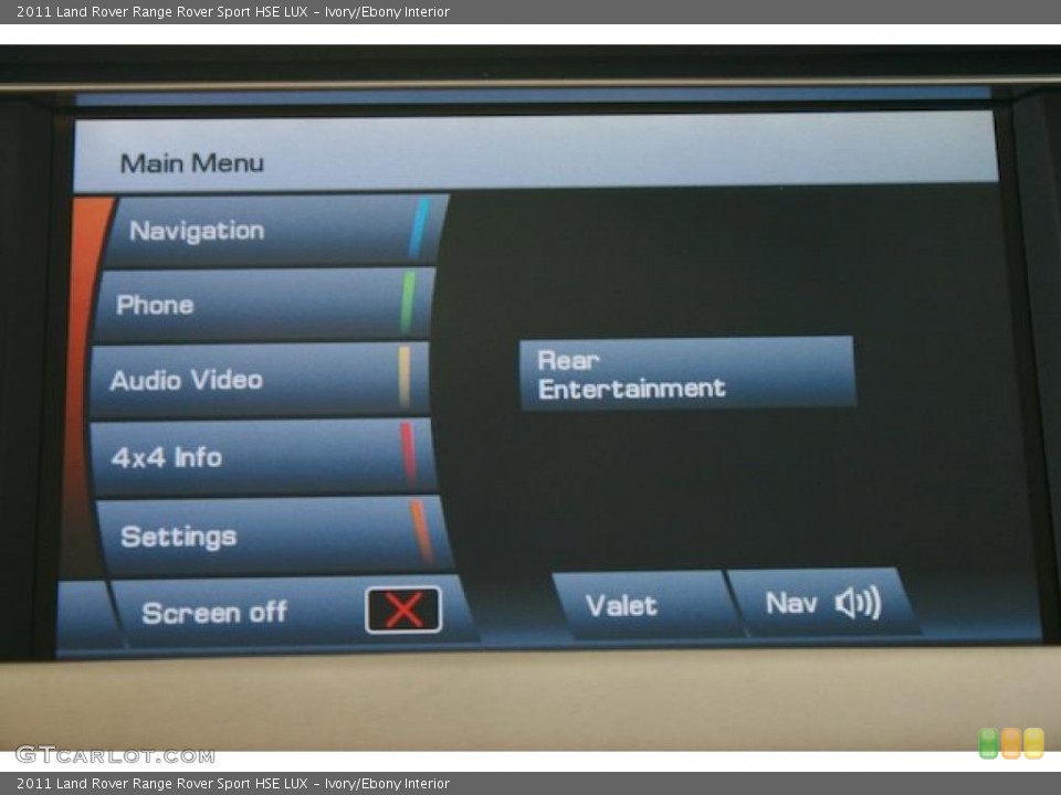 Ivory/Ebony Interior Navigation for the 2011 Land Rover Range Rover Sport HSE LUX #38743268