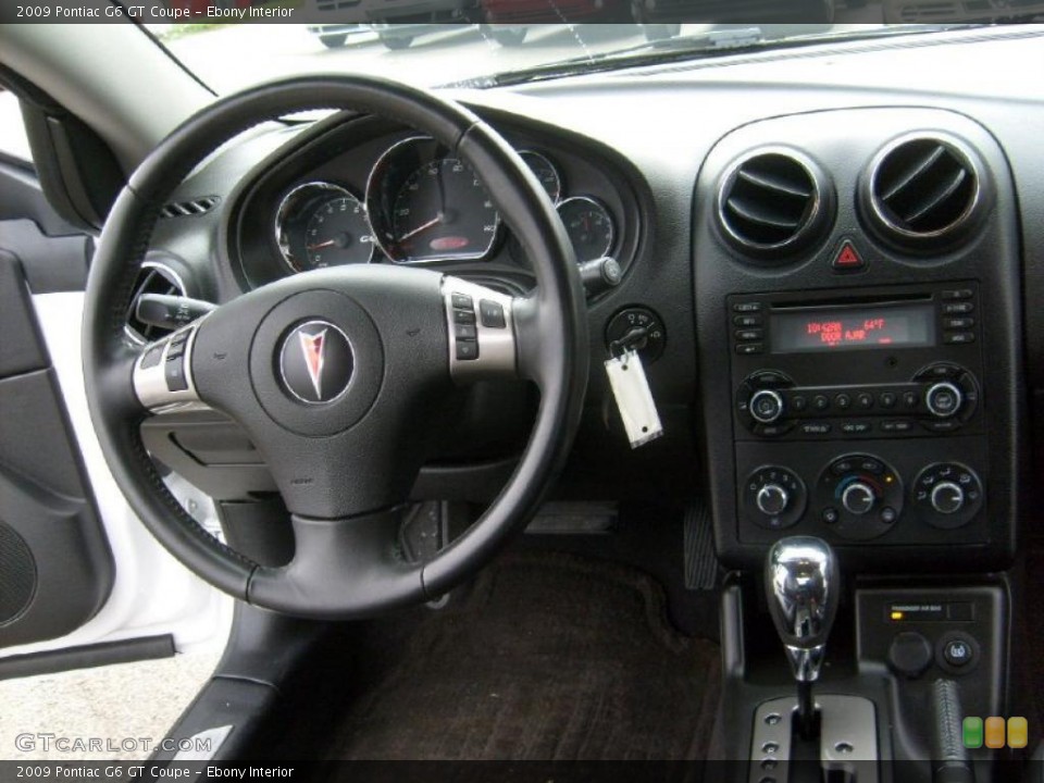 Ebony Interior Dashboard for the 2009 Pontiac G6 GT Coupe #38743436