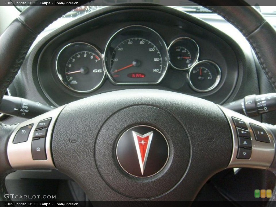 Ebony Interior Gauges for the 2009 Pontiac G6 GT Coupe #38743552