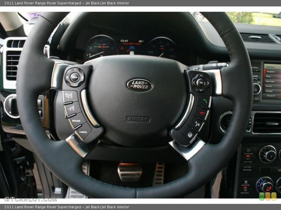 Jet Black/Jet Black Interior Steering Wheel for the 2011 Land Rover Range Rover Supercharged #38743888