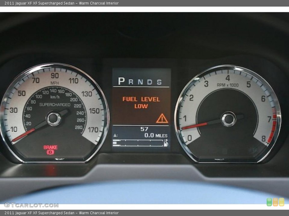 Warm Charcoal Interior Gauges for the 2011 Jaguar XF XF Supercharged Sedan #38744876