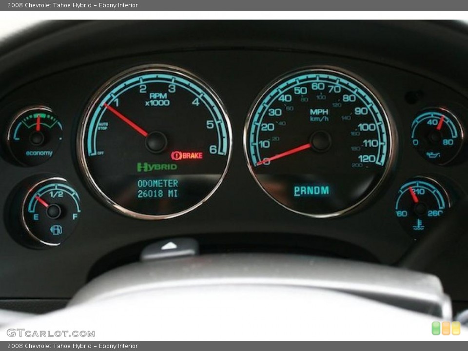 Ebony Interior Gauges for the 2008 Chevrolet Tahoe Hybrid #38746836