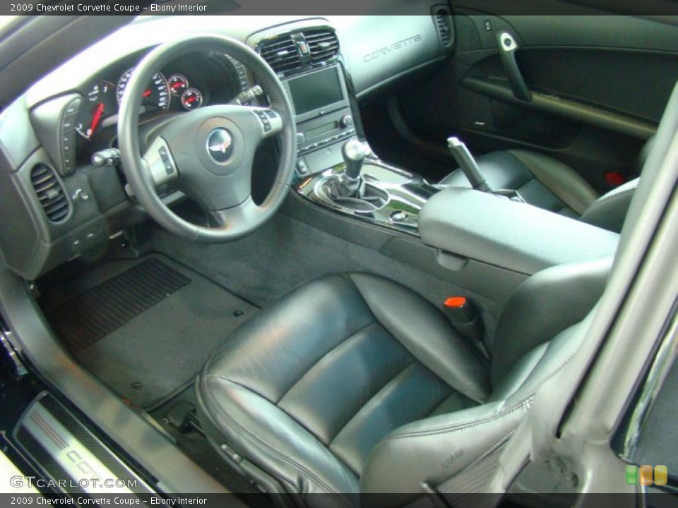 Ebony Interior Photo for the 2009 Chevrolet Corvette Coupe #38749888