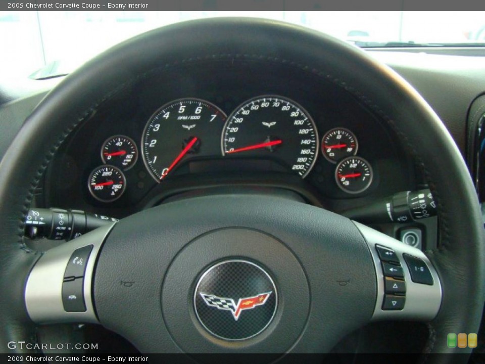 Ebony Interior Gauges for the 2009 Chevrolet Corvette Coupe #38749900