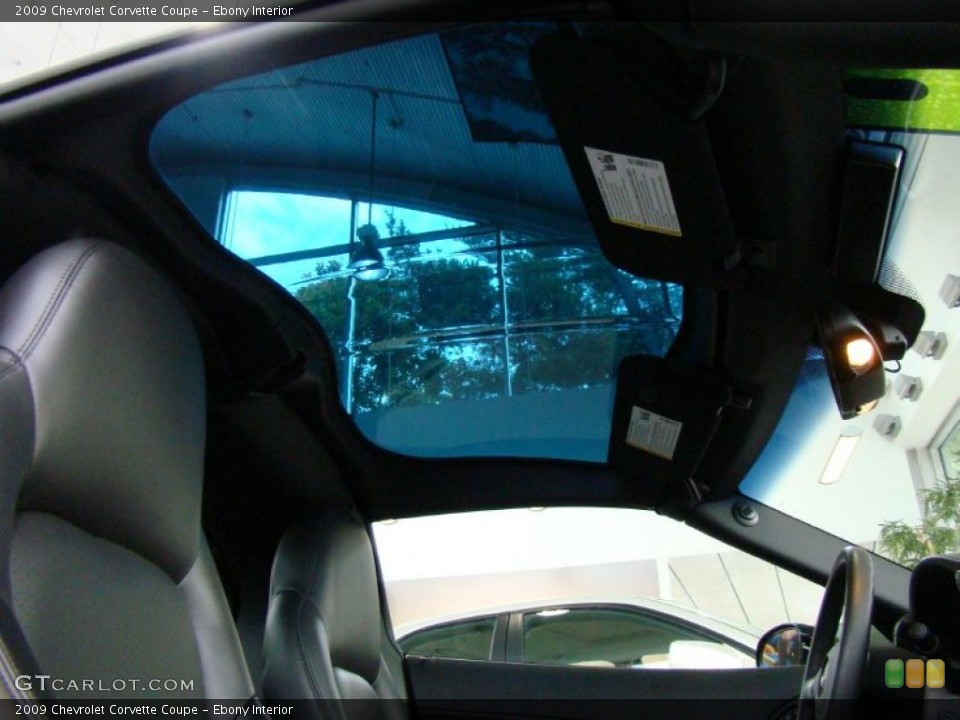 Ebony Interior Sunroof for the 2009 Chevrolet Corvette Coupe #38749997