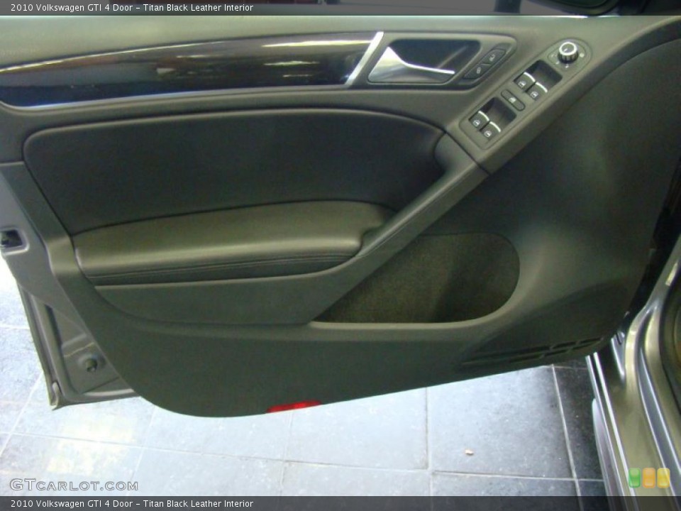 Titan Black Leather Interior Door Panel for the 2010 Volkswagen GTI 4 Door #38750128