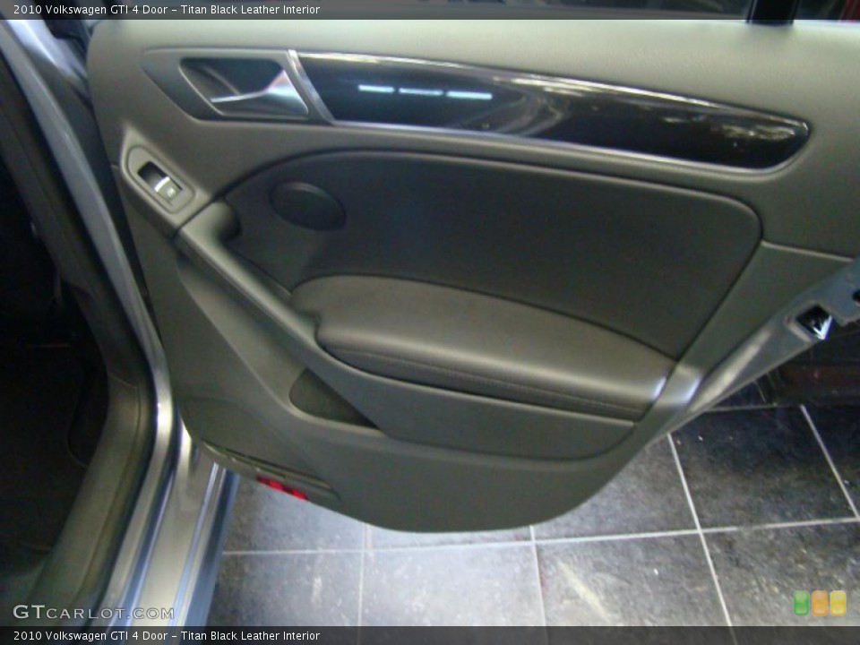 Titan Black Leather Interior Door Panel for the 2010 Volkswagen GTI 4 Door #38750272