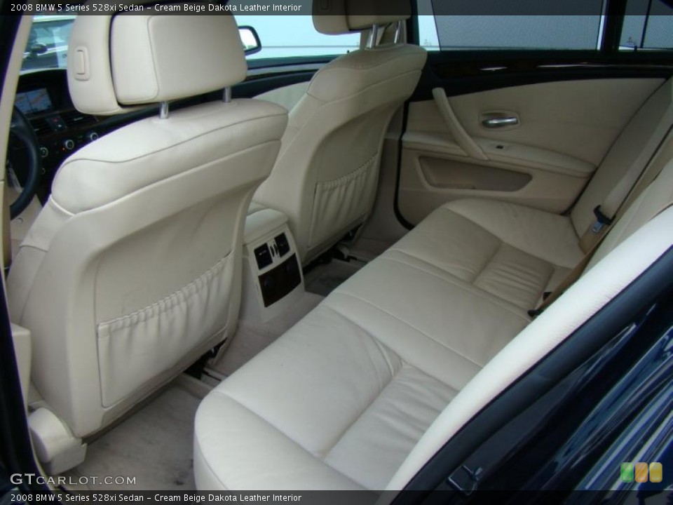 Cream Beige Dakota Leather Interior Photo for the 2008 BMW 5 Series 528xi Sedan #38750748