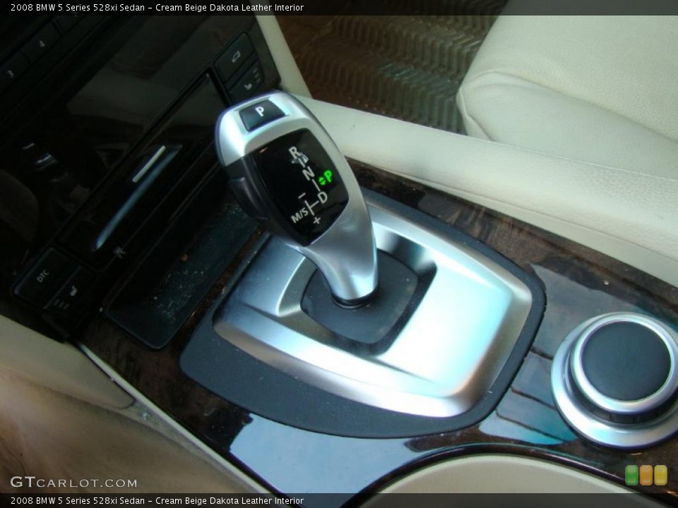 Cream Beige Dakota Leather Interior Transmission for the 2008 BMW 5 Series 528xi Sedan #38750804