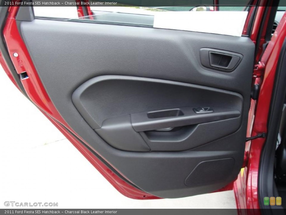 Charcoal Black Leather Interior Door Panel for the 2011 Ford Fiesta SES Hatchback #38751068