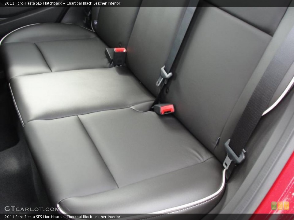 Charcoal Black Leather Interior Photo for the 2011 Ford Fiesta SES Hatchback #38751084