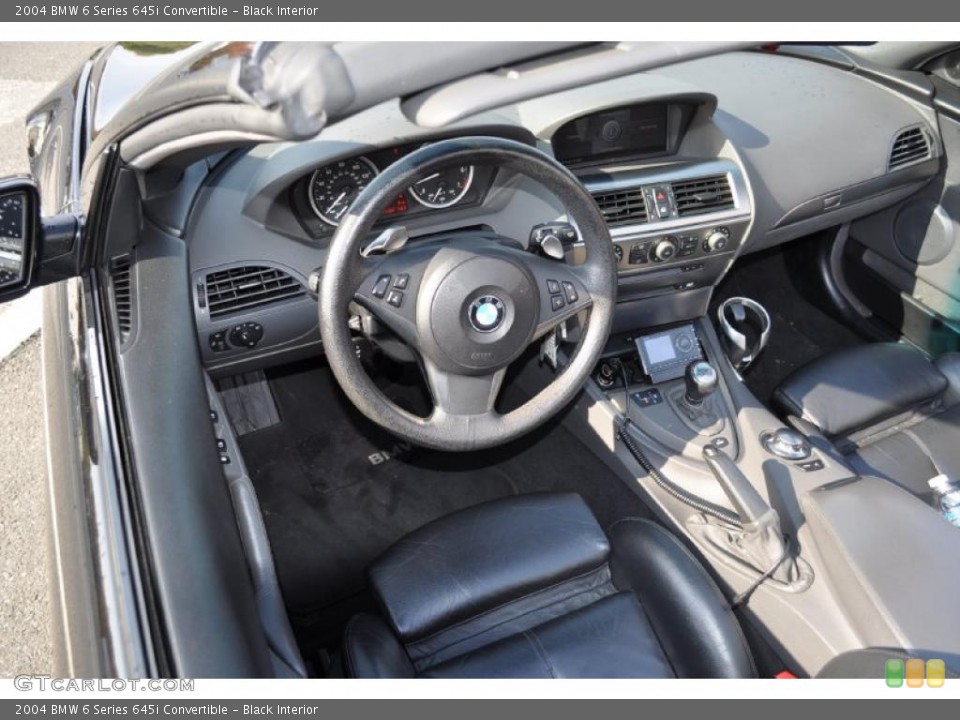 Black Interior Prime Interior for the 2004 BMW 6 Series 645i Convertible #38751104