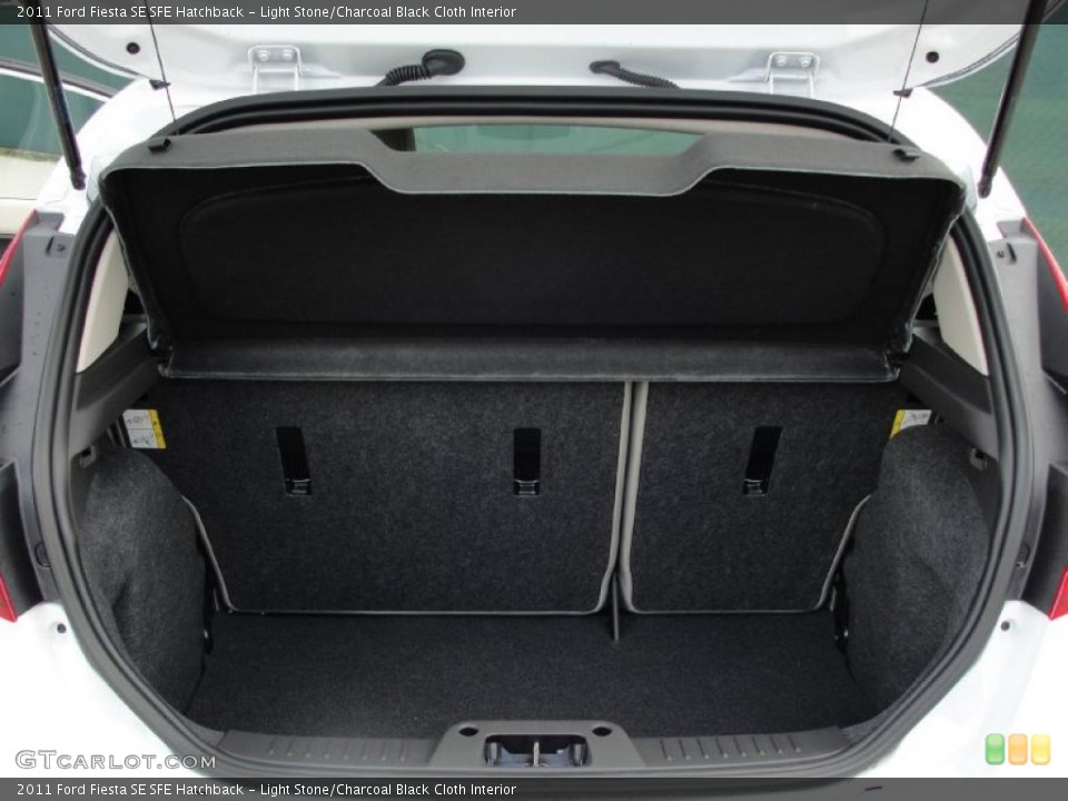 Light Stone/Charcoal Black Cloth Interior Trunk for the 2011 Ford Fiesta SE SFE Hatchback #38751432