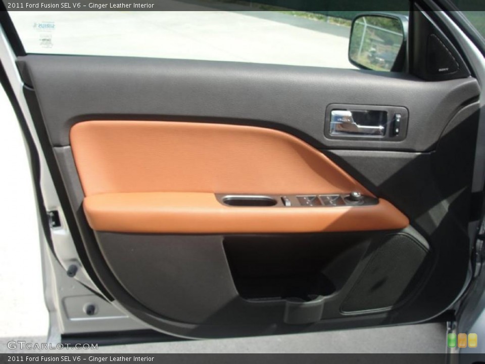 Ginger Leather Interior Door Panel for the 2011 Ford Fusion SEL V6 #38751908