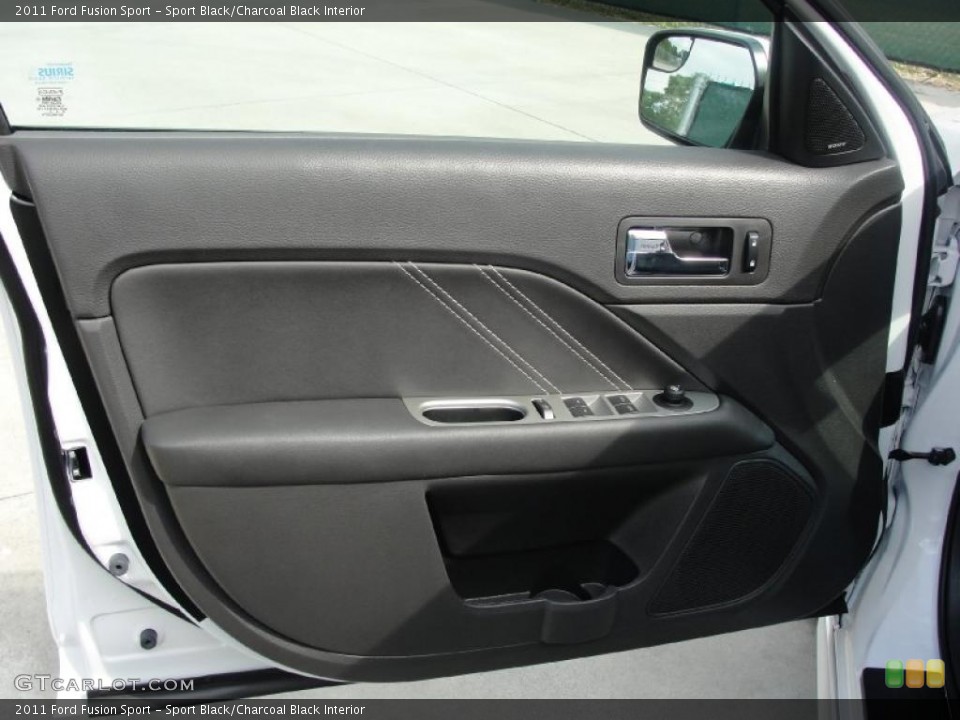 Sport Black/Charcoal Black Interior Door Panel for the 2011 Ford Fusion Sport #38752636
