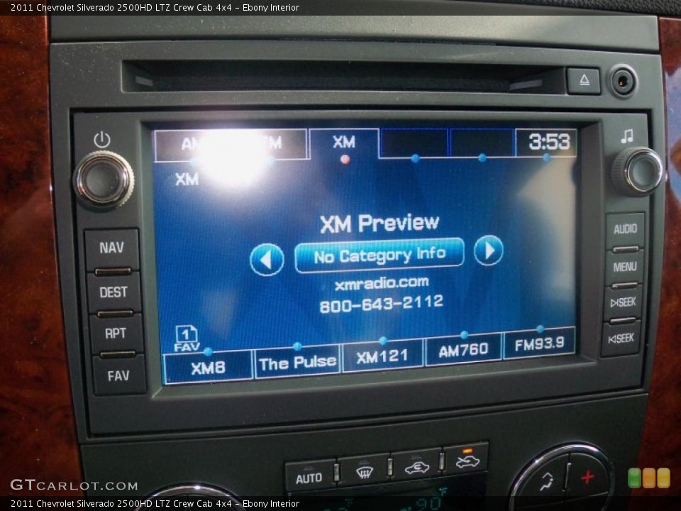 Ebony Interior Controls for the 2011 Chevrolet Silverado 2500HD LTZ Crew Cab 4x4 #38754656