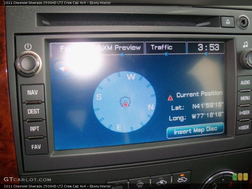 Ebony Interior Navigation for the 2011 Chevrolet Silverado 2500HD LTZ Crew Cab 4x4 #38754676