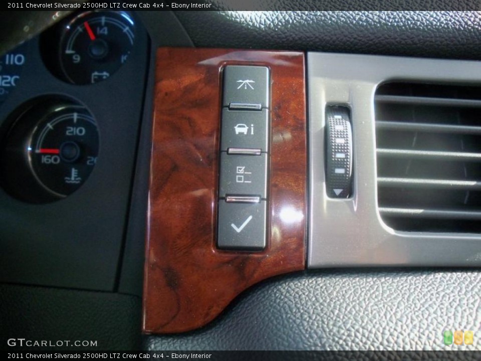 Ebony Interior Controls for the 2011 Chevrolet Silverado 2500HD LTZ Crew Cab 4x4 #38754692