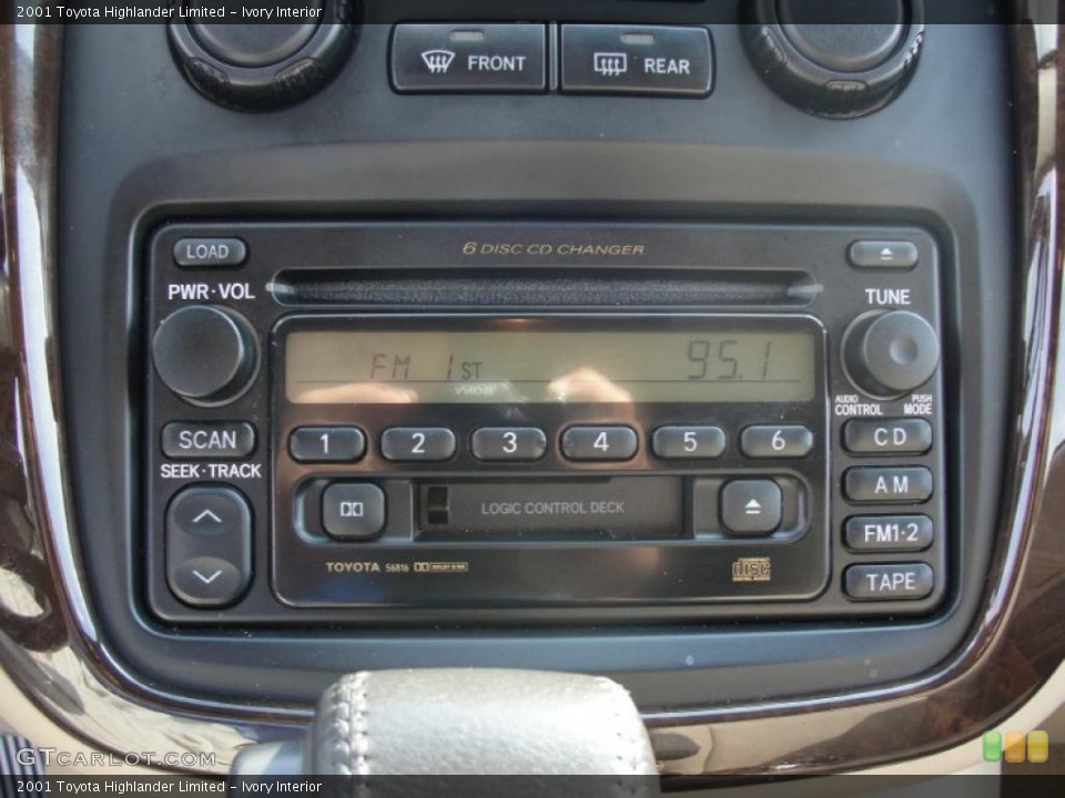 Ivory Interior Controls for the 2001 Toyota Highlander Limited #38755908