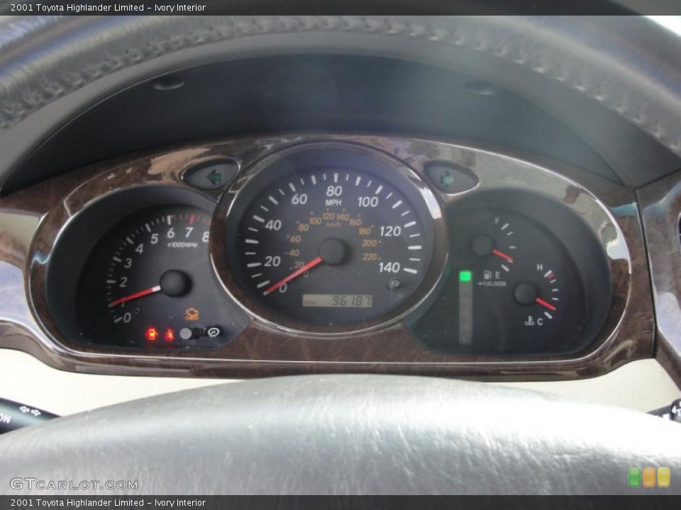 Ivory Interior Gauges for the 2001 Toyota Highlander Limited #38755952