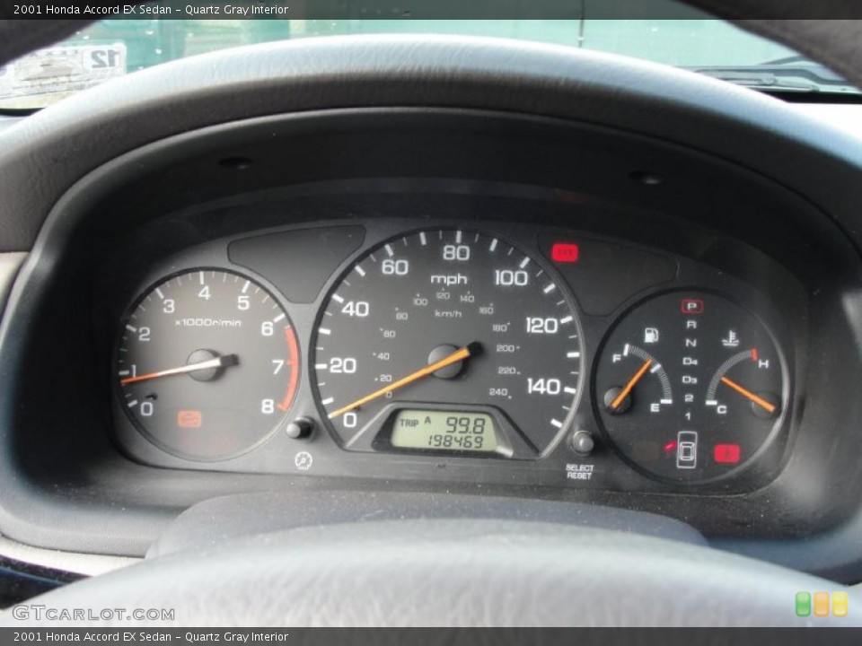 Quartz Gray Interior Gauges for the 2001 Honda Accord EX Sedan #38756652