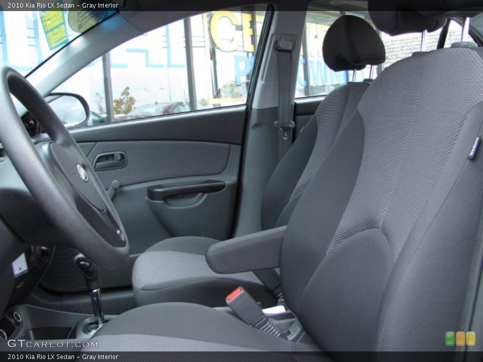 Gray Interior Photo for the 2010 Kia Rio LX Sedan #38757684