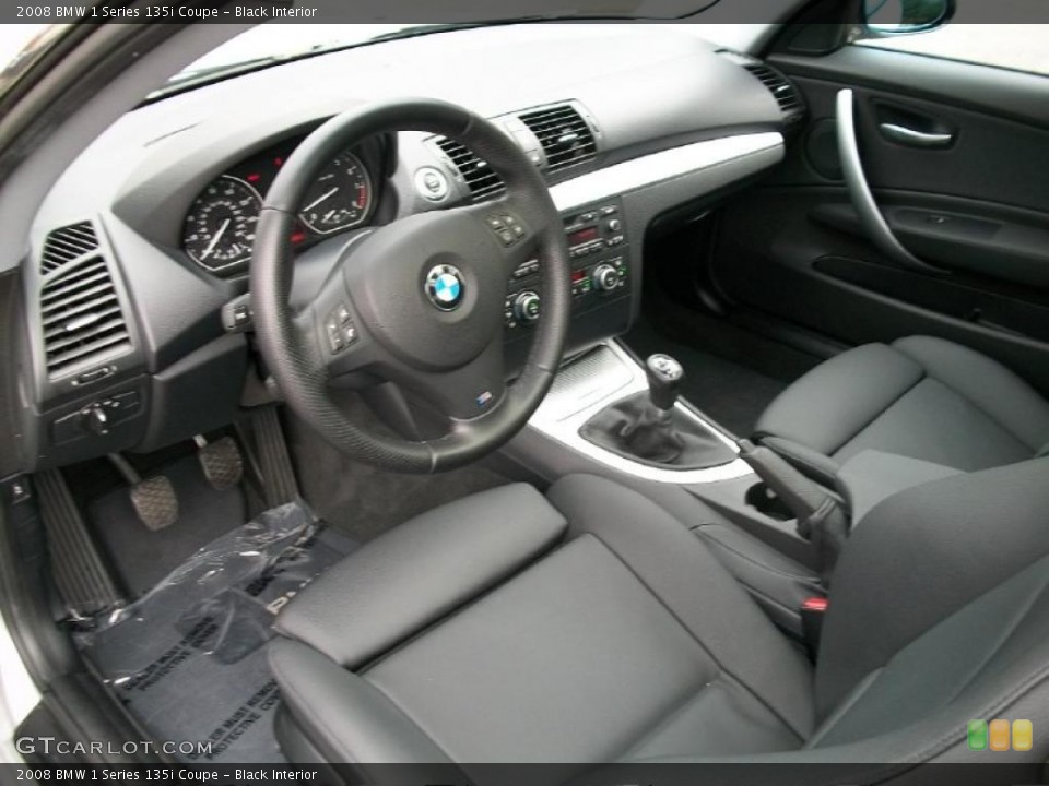 Black Interior Prime Interior for the 2008 BMW 1 Series 135i Coupe #38759232