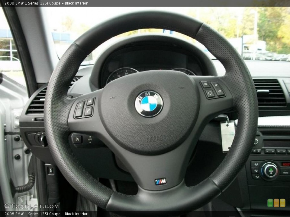 Black Interior Steering Wheel for the 2008 BMW 1 Series 135i Coupe #38759300