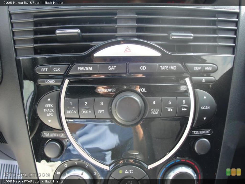 Black Interior Controls for the 2008 Mazda RX-8 Sport #38760792