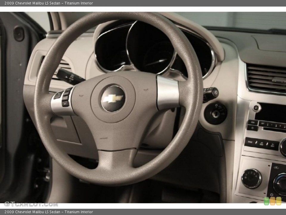 Titanium Interior Steering Wheel for the 2009 Chevrolet Malibu LS Sedan #38761996