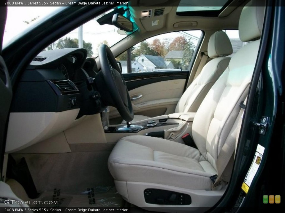 Cream Beige Dakota Leather Interior Photo for the 2008 BMW 5 Series 535xi Sedan #38762044