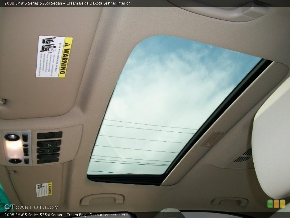 Cream Beige Dakota Leather Interior Sunroof for the 2008 BMW 5 Series 535xi Sedan #38762148