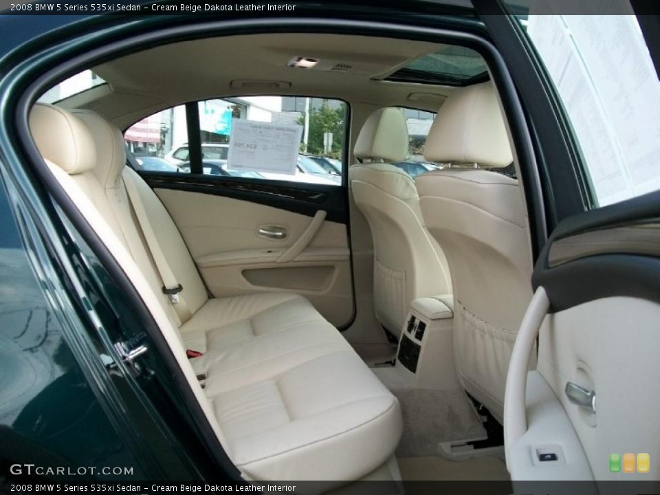 Cream Beige Dakota Leather Interior Photo for the 2008 BMW 5 Series 535xi Sedan #38762216