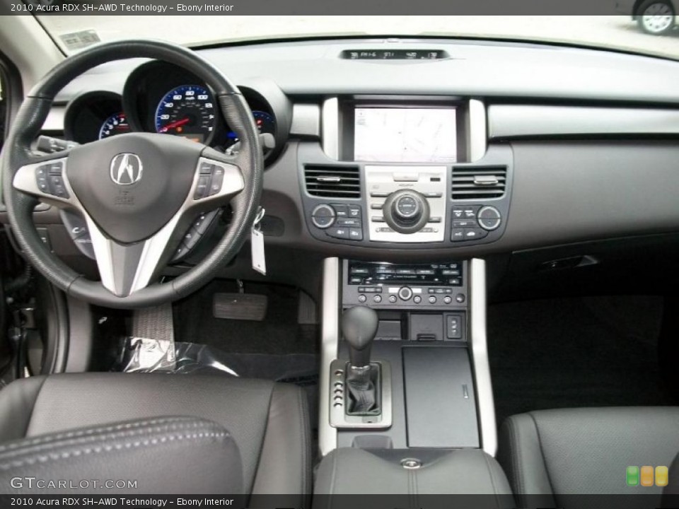 Ebony Interior Dashboard for the 2010 Acura RDX SH-AWD Technology #38763996