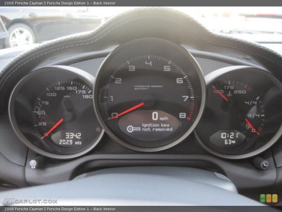 Black Interior Gauges for the 2008 Porsche Cayman S Porsche Design Edition 1 #38764585