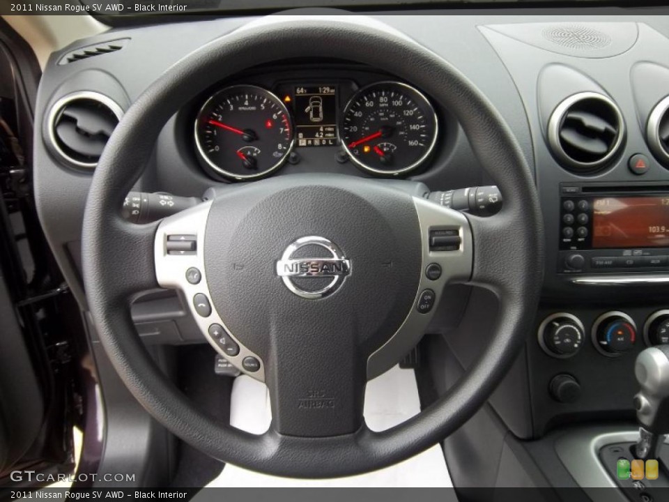 Black Interior Steering Wheel for the 2011 Nissan Rogue SV AWD #38766511