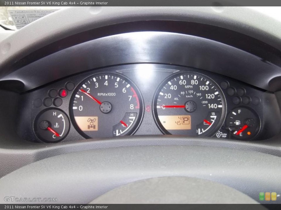 Graphite Interior Gauges for the 2011 Nissan Frontier SV V6 King Cab 4x4 #38767299