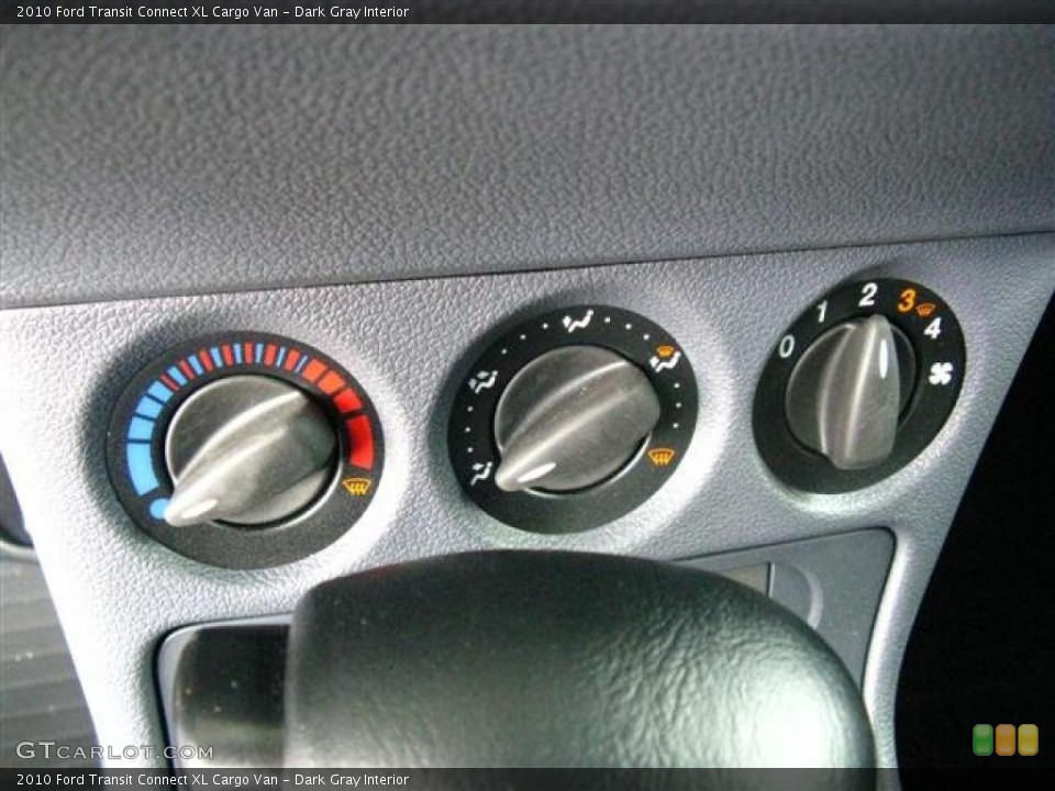 Dark Gray Interior Controls for the 2010 Ford Transit Connect XL Cargo Van #38769114