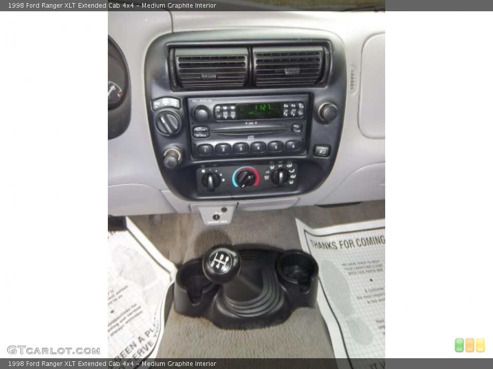 Medium Graphite Interior Controls for the 1998 Ford Ranger XLT Extended Cab 4x4 #38770354