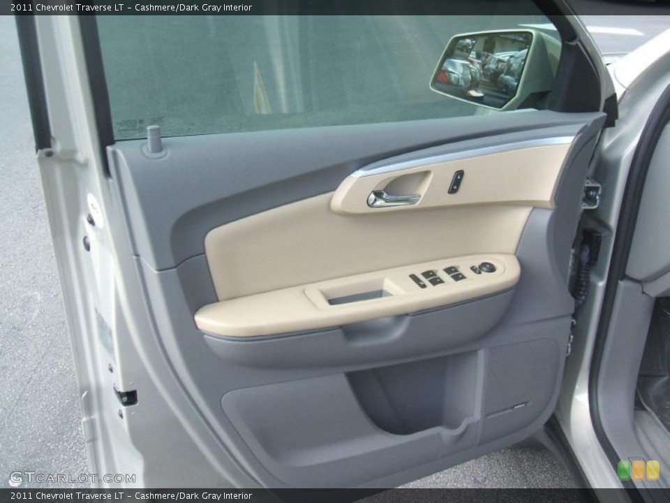 Cashmere/Dark Gray Interior Door Panel for the 2011 Chevrolet Traverse LT #38771846