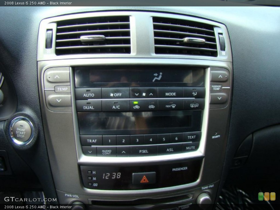 Black Interior Controls for the 2008 Lexus IS 250 AWD #38771906