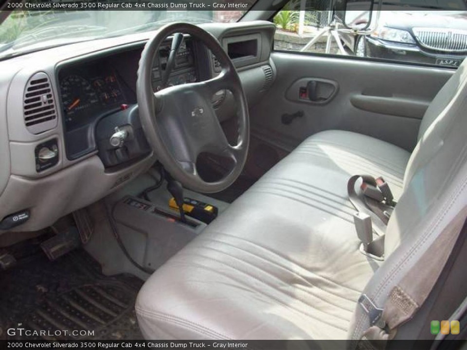 Gray Interior Prime Interior for the 2000 Chevrolet Silverado 3500 Regular Cab 4x4 Chassis Dump Truck #38775747