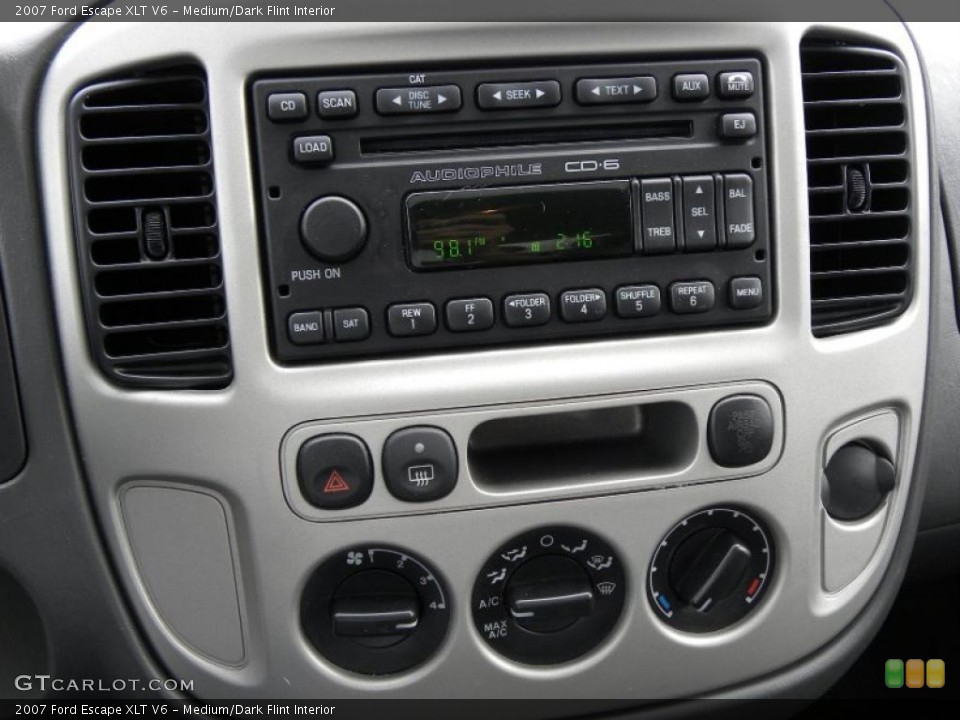 Medium/Dark Flint Interior Controls for the 2007 Ford Escape XLT V6 #38776599