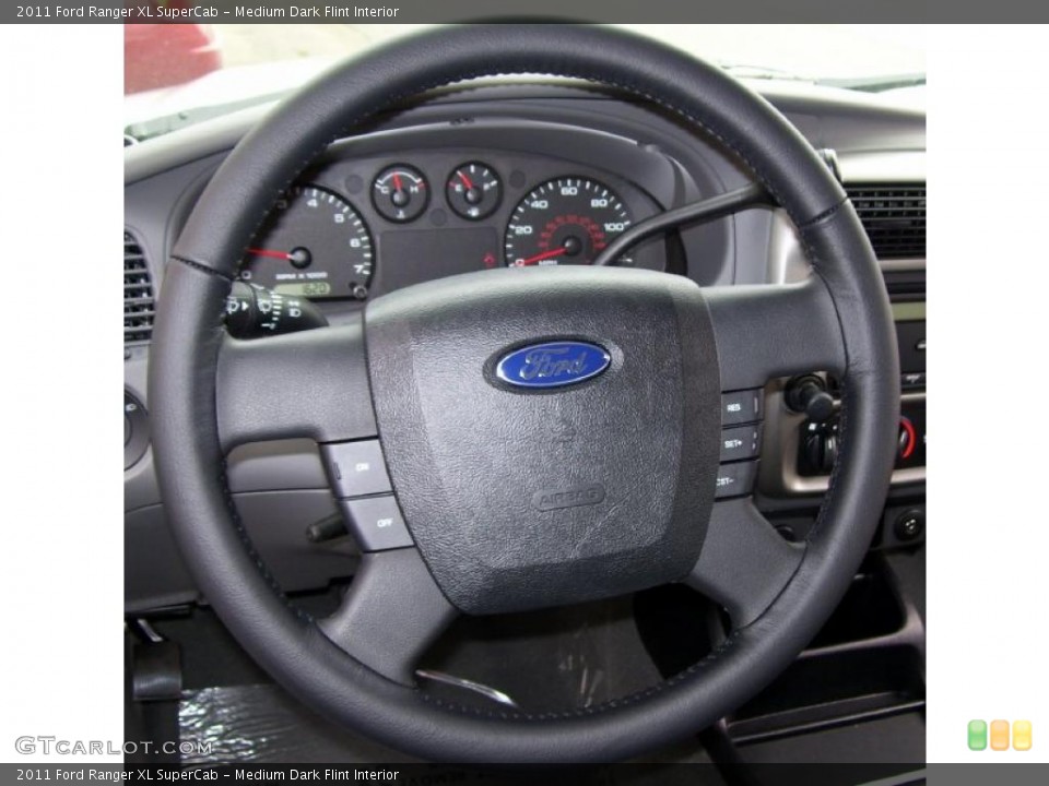 Medium Dark Flint Interior Steering Wheel for the 2011 Ford Ranger XL SuperCab #38777627