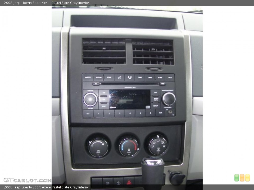 Pastel Slate Gray Interior Controls for the 2008 Jeep Liberty Sport 4x4 #38778024